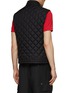 Back View - Click To Enlarge - MONCLER - ‘BROME’ DIAMOND-QUILTED RAINWATER FABRIC PUFFER VEST