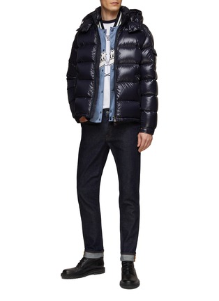 Figure View - Click To Enlarge - MONCLER - ‘MAYA’ LAQUE HOODED PUFFER JACKET