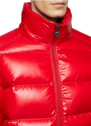 Detail View - Click To Enlarge - MONCLER - ‘Maya’ Glossy Nylon Hooded Puffer Jacket