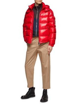 Figure View - Click To Enlarge - MONCLER - ‘Maya’ Glossy Nylon Hooded Puffer Jacket