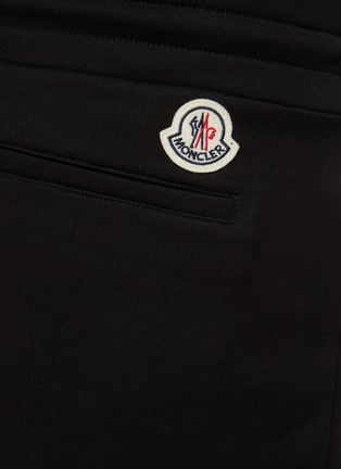  - MONCLER - COTTON FLEECE WITH CONTRASTING COLORED STRIPES SWEATPANTS