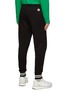Back View - Click To Enlarge - MONCLER - COTTON FLEECE WITH CONTRASTING COLORED STRIPES SWEATPANTS