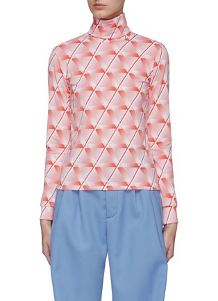 Main View - Click To Enlarge - MERYLL ROGGE - Triangular Patterned Turtleneck Top