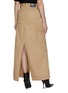 Back View - Click To Enlarge - MERYLL ROGGE - FRONT AND BACK SLIT WORKWEAR MIDI SKIRT