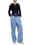 Figure View - Click To Enlarge - MERYLL ROGGE - TWO TONE LAYERED DOUBLE CARDIGAN