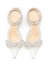 Detail View - Click To Enlarge - MACH & MACH - DOUBLE BOW WHITE LACE PUMPS