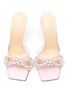 Detail View - Click To Enlarge - MACH & MACH - DOUBLE BOW SQUARE TOE PVC HEELED MULES