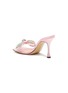  - MACH & MACH - DOUBLE BOW SQUARE TOE PVC HEELED MULES