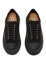 JIL SANDER - LOW TOP LACE UP RECYCLED CANVAS PLATFORM SNEAKERS