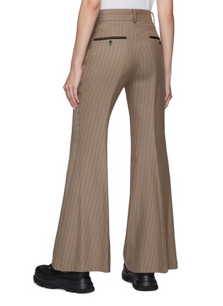 Back View - Click To Enlarge - SACAI - CHALK STRIPE FLARE PANTS