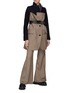 Figure View - Click To Enlarge - SACAI - CHALK STRIPE FLARE PANTS