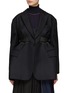 Main View - Click To Enlarge - SACAI - CHALK STRIPE SINGLE BREASTED BELTED JACKET