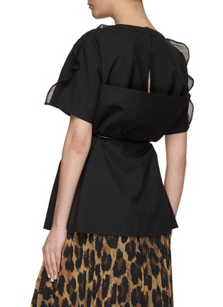 Back View - Click To Enlarge - SACAI - SUITING MIX BELTED PULLOVER