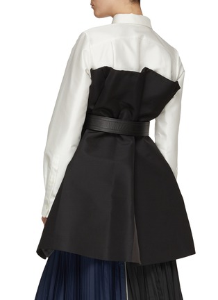Back View - Click To Enlarge - SACAI - DECONSTRUCTED SILK WOOL JACKET