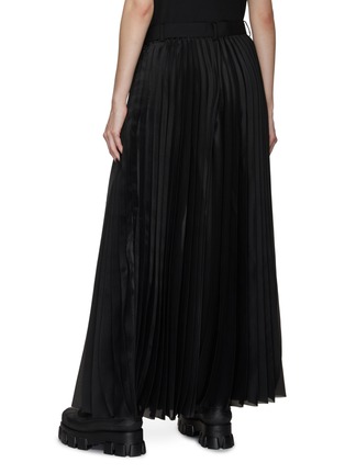 Back View - Click To Enlarge - SACAI - MID RISE WIDE LEG PLEATED DETAIL ORGANZA PANTS
