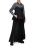 Figure View - Click To Enlarge - SACAI - MID RISE WIDE LEG PLEATED DETAIL ORGANZA PANTS