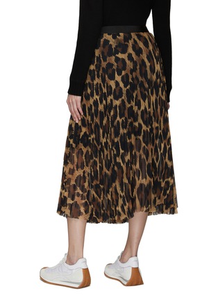 Back View - Click To Enlarge - SACAI - BELTED LEOPARD PRINT MIDI SKIRT
