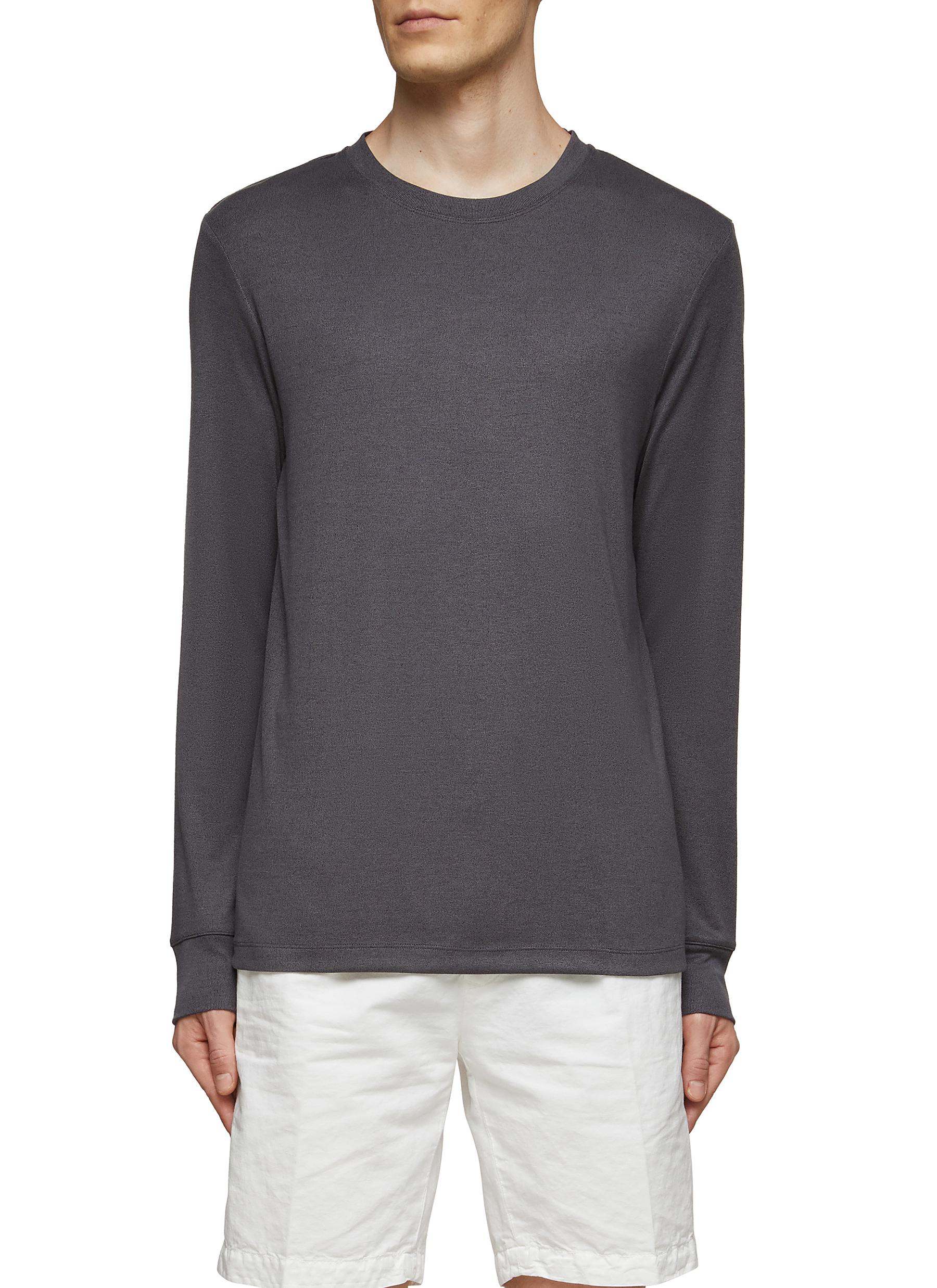 THEORY LONG SLEEVE STRETCH ESSENTIAL T-SHIRT