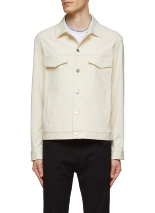 Main View - Click To Enlarge - THEORY - ‘RIVER’ FLAP CHEST POCKET TWILL SHIRT JACKET