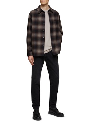 Figure View - Click To Enlarge - THEORY - ‘CLYFFORD’ PLAID RECYCLED WOOL BUTTON UP SHIRT