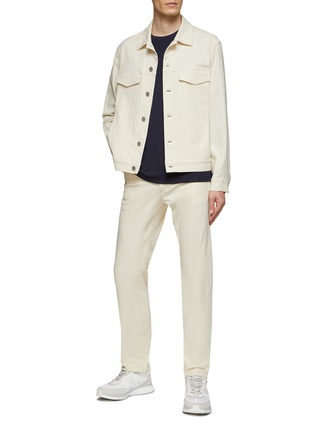 Figure View - Click To Enlarge - THEORY - ‘RAFFI’ FLAT FRONT STRAIGHT LEG TWILL PANTS