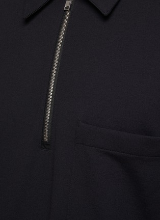  - THEORY - ‘RYDER’ HALF ZIP FRONT LONG SLEEVE POLO SHIRT