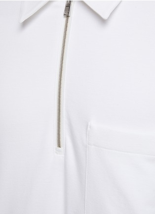 - THEORY - ‘RYDER’ HALF ZIP FRONT LONG SLEEVE POLO SHIRT
