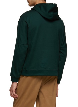 Back View - Click To Enlarge - THEORY - ‘COLTS’ SIDE SLIT POCKET DRAWSTRING HOODIE