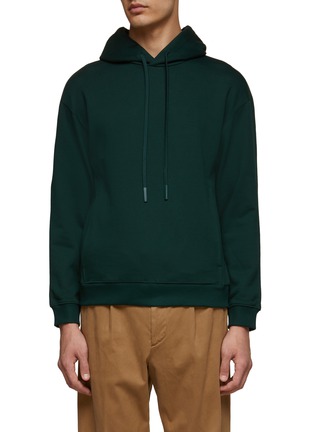 Main View - Click To Enlarge - THEORY - ‘COLTS’ SIDE SLIT POCKET DRAWSTRING HOODIE