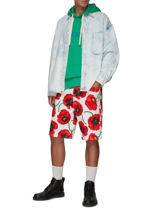Figure View - Click To Enlarge - KENZO - POPPY PRINT HAWAIIAN SHORTS