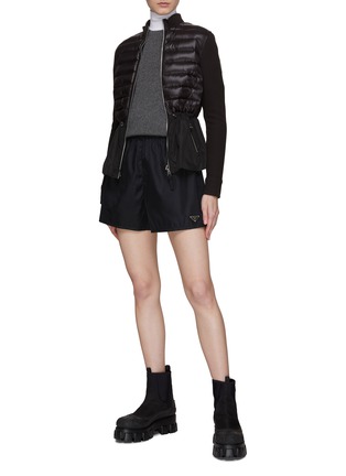 Figure View - Click To Enlarge - MACKAGE - ‘Joyce-Z’ Puffer Panelled High Neck Zip-Up Jacket
