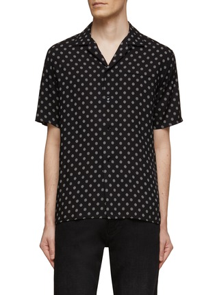 Main View - Click To Enlarge - SAINT LAURENT - ALL OVER PRINT SHORT SLEEVE SHIRT