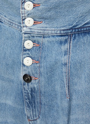  - MADE IN TOMBOY - HIGH RISE BUTTON FRONT WIDE LEG DENIM JEANS