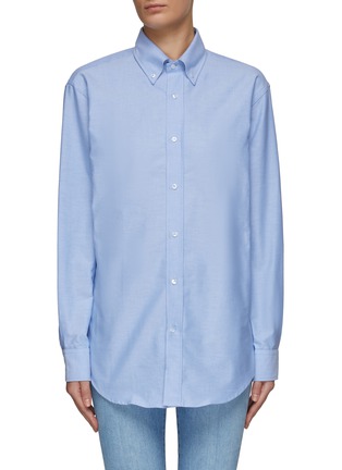 Main View - Click To Enlarge - MADE IN TOMBOY - CURVED HEM BUTTON DOWN OXFORD SHIRT