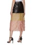 Back View - Click To Enlarge - PRADA - Feather Embroidered Mesh Leather Skirt