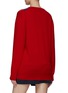 Back View - Click To Enlarge - MIU MIU - Chest Logo Argyle Cashmere Knit V-Neck Sweater