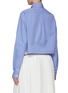 Back View - Click To Enlarge - MIU MIU - LOGO EMBROIDERED STRIPED MOTIF BUTTON DOWN SHIRT