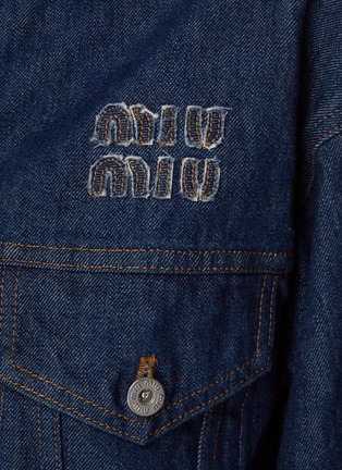  - MIU MIU - Raw Edged Cropped Denim Jacket