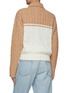 Back View - Click To Enlarge - MIU MIU - Virgin Wool Blend Cable Knit Zip-Up Jacket