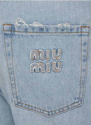  - MIU MIU - Light Washed Cropped Straight Jeans