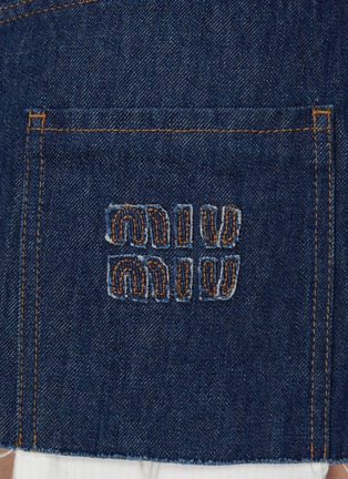  - MIU MIU - Raw Hem Pocket Lining Denim Mini Skirt