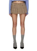 Miu Miu Flower-Embellished Silk-Wool Midi Skirt - Neutrals