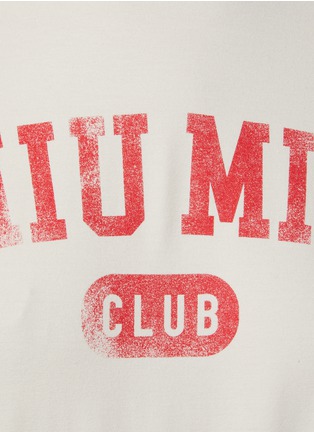  - MIU MIU - Two-Toned Trim Logo Loose Fit T-Shirt