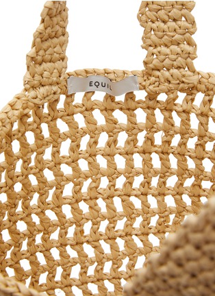 Detail View - Click To Enlarge - EQUIL - Small Raffia Crochet Tote Bag