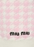  - MIU MIU - Logo Houndstooth Cashmere Knit Mini Skirt