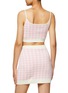 Back View - Click To Enlarge - MIU MIU - Logo Houndstooth Knit Bralette Top