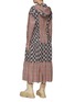 Back View - Click To Enlarge - KENZO - CHECK HOODED DRAWSTRING WAIST MAXI DRESS