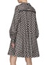 Back View - Click To Enlarge - KENZO - Flower Ruffle Plaid Wool Tunic Dress