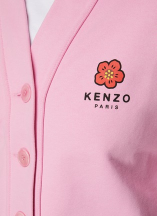  - KENZO - Poppy Logo Cotton Blend V-Neck Button-Up Cardigan