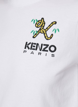  - KENZO - Tiger 'K' Chest Logo Cotton Crewneck T-Shirt
